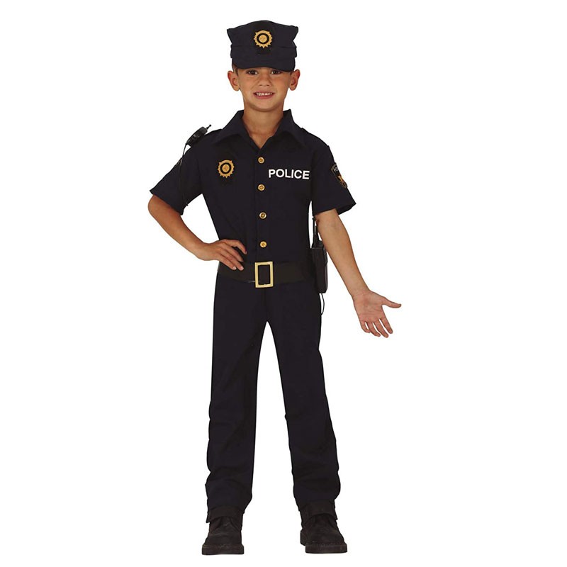 Costume da Poliziotto di quartiere Americano per Bambino 5-6 anni 83743