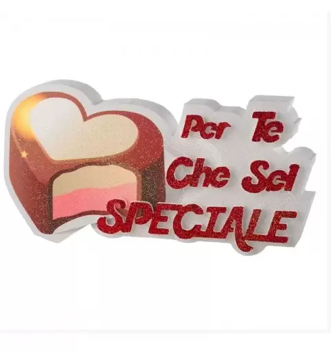 decorazione in polistirolo per te che sei speciale con cuore PD30 35 x 18 x 5 cm