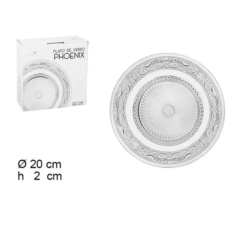 3 x PIATTO DI VETRO 20 CM