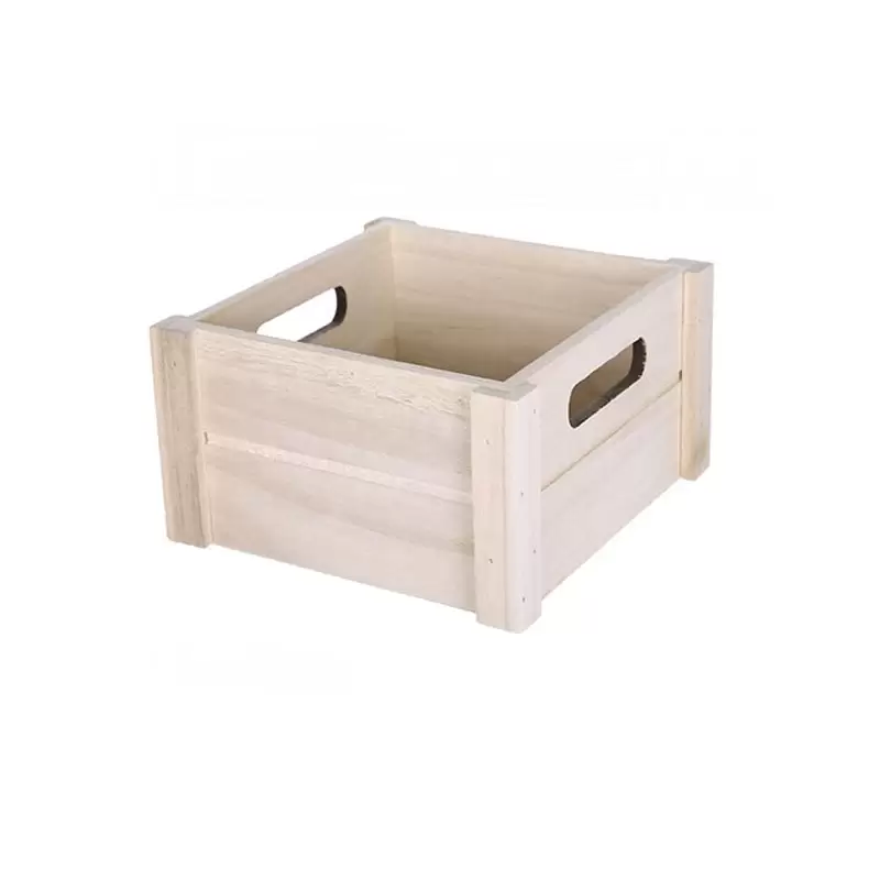 Scatola di legno naturale 18x18x9.5 cm 108183