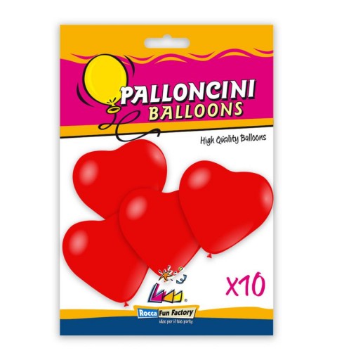 10 palloncini a Forma di  cuore 17 - 43 cm rosso pastello 28 - 985428