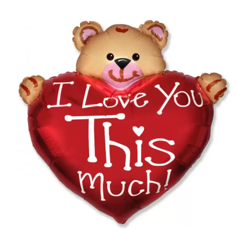 Palloncino Supershape Orsetto con cuore I Love You - 901715