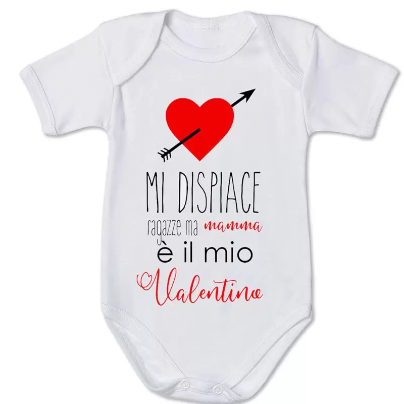 BODY MI DISPIACE RAGAZZI MAMMA È IL MIO VALENTINO 18 MESI