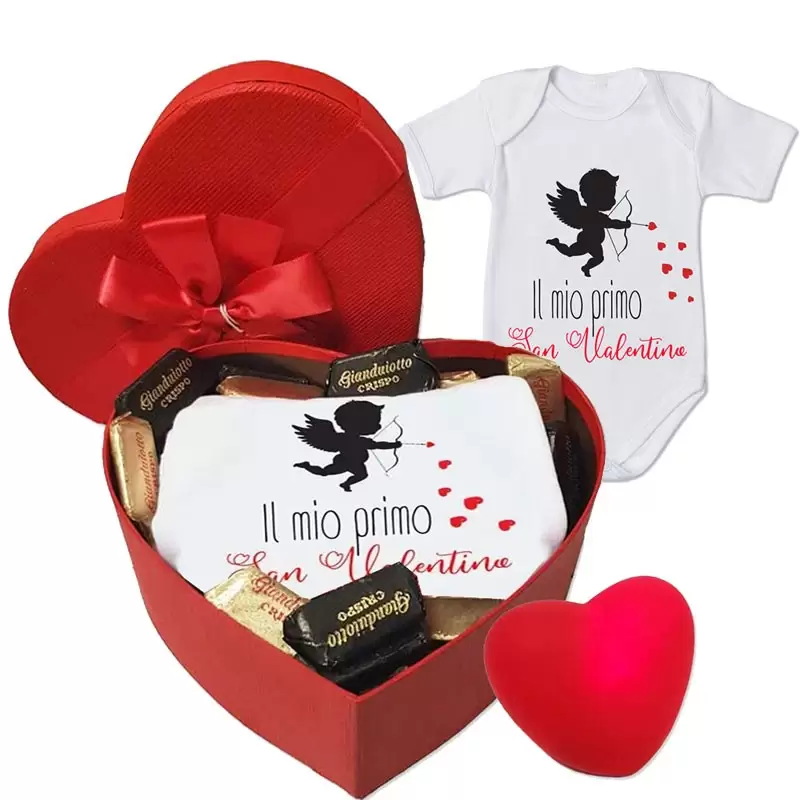 SCATOLA REGALO A CUORE IL MIO PRIMO SAN VALENTINO 18 MESI