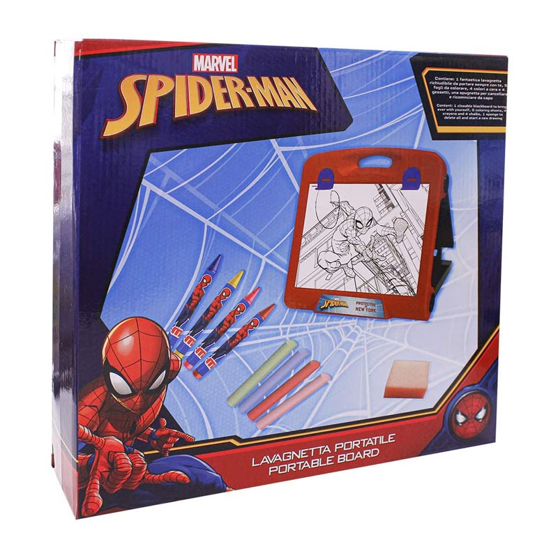 Valigetta portatile richiudibile con Accessori per colorare e disegnare di Spiderman SP0677