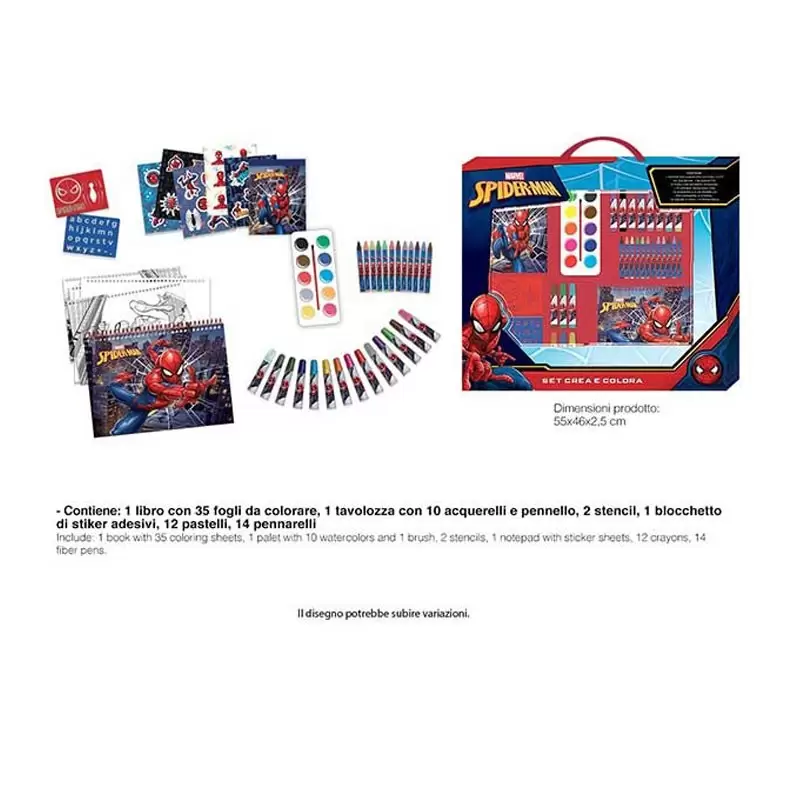 set Spiderman crea e colora SP0694