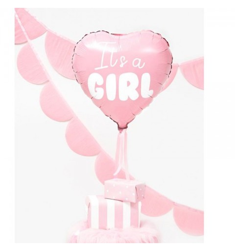 Palloncino foil Cuore 45 cm 18 Light Pink It\'s A Girl FB21P-081J