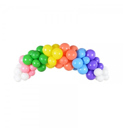 Set Ghirlanda di palloncini multicoloro fai da te con 60 palloni + nastro preforato GBN5