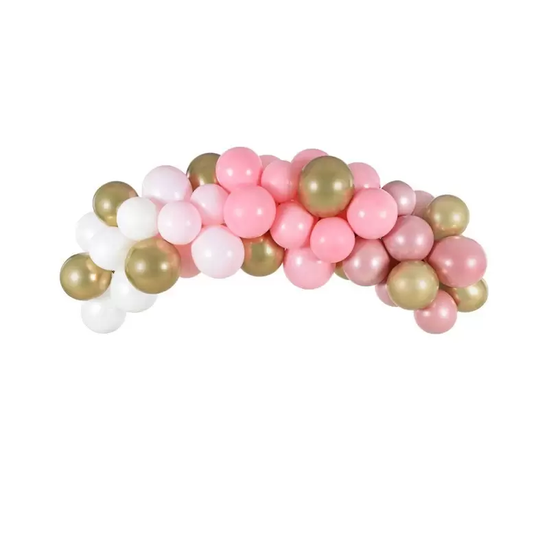 set Ghirlanda di palloncini rosa fai da te con 60 palloni + nastro preforato GBN3