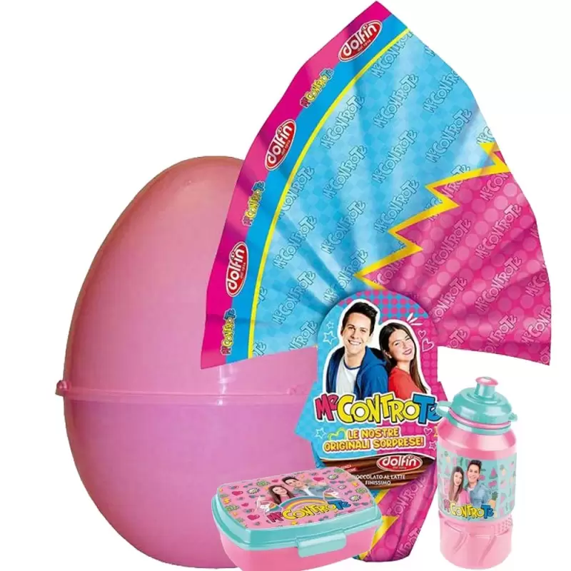 UOVO DI PASQUA ME CONTRO TE PER LEI CON PORTA MERENDA BORRACCIA