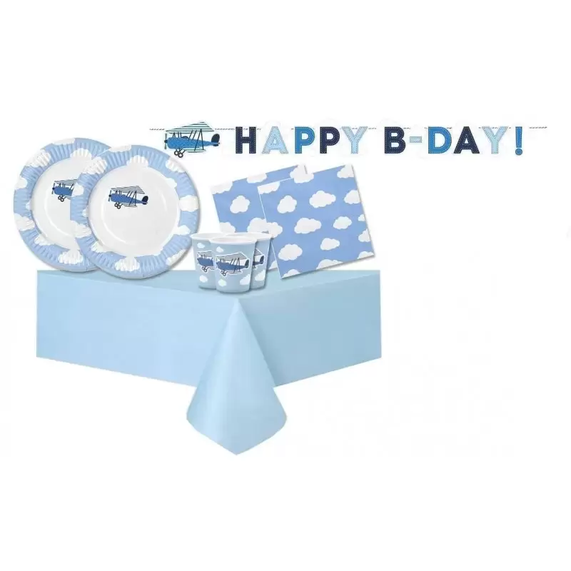 KIT N.13 LITTLE PLANE - COORDINATO TAVOLA PER FESTE