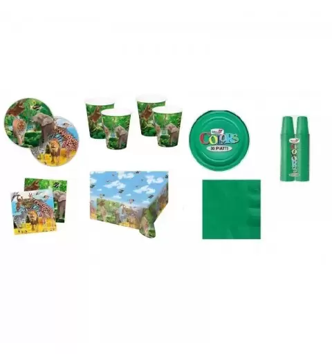 KIT N.7 - DECORAZIONI ZOO SAFARI + MONOCOLORE