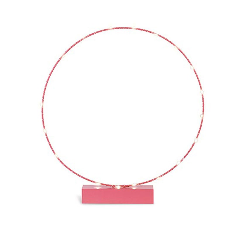Cerchio rosa su base con led ø 550 x h 600 mm 27857
