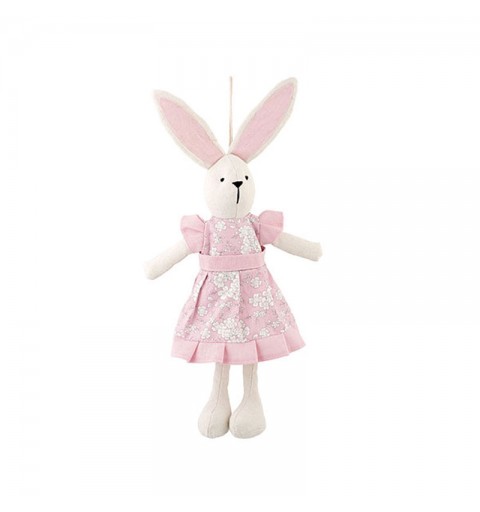 Coniglietta decorativa da appendere rosa 26453 42 cm