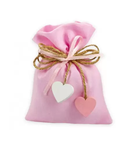 10 SACCHETTI ROSA DI COTONE