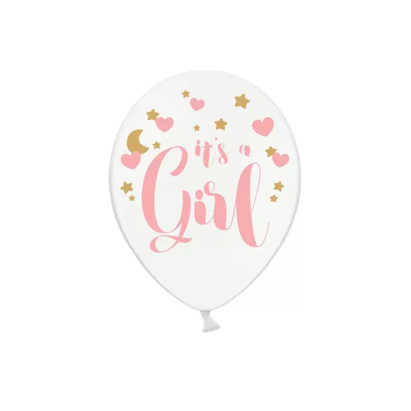 Palloncini Lattice 50 pz rosa It\'s a Girl 30 cm SB14P-233-008
