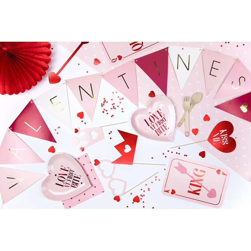 Bandierine San Valentino set componibile 12 bandiere +  spago 18 x 210 cm  FLG15