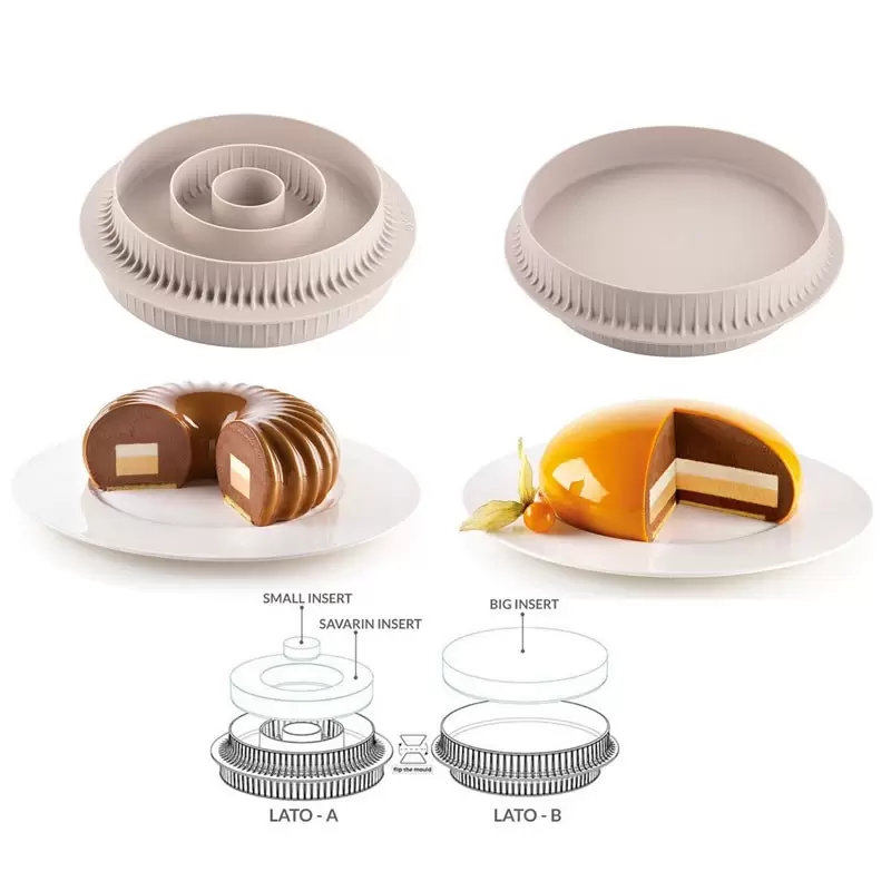 Stampo in Silicone Multi Inserto Round Ø 30 h 25 mm Vol. 18 ml - Ø 150 h 25 mm Vol. 300 ml - Ø 176 h 25 Vol. 600 ml