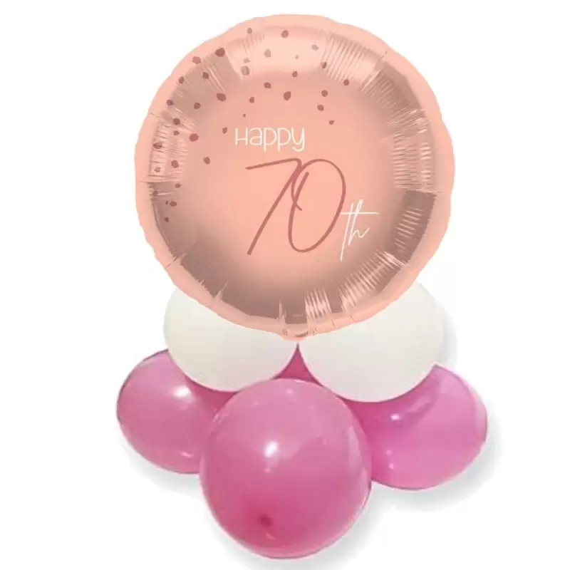 CENTROTAVOLA PALLONCINI 70 ANNI ELEGANT LUSH