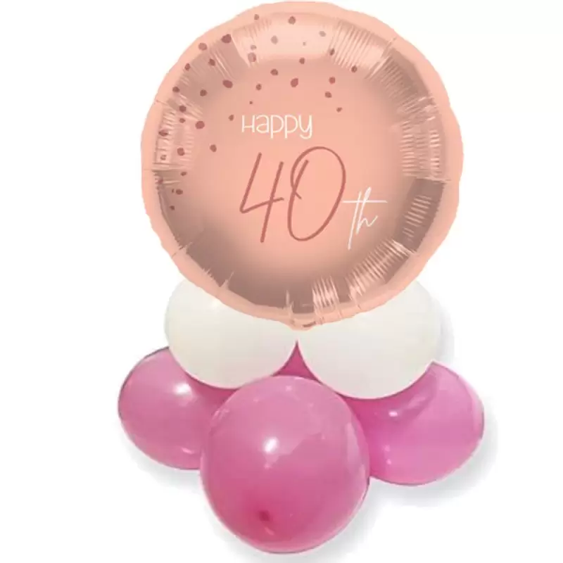 CENTROTAVOLA PALLONCINI 40 ANNI ELEGANT LUSH