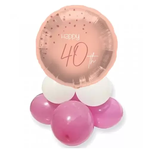 CENTROTAVOLA PALLONCINI 40 ANNI ELEGANT LUSH