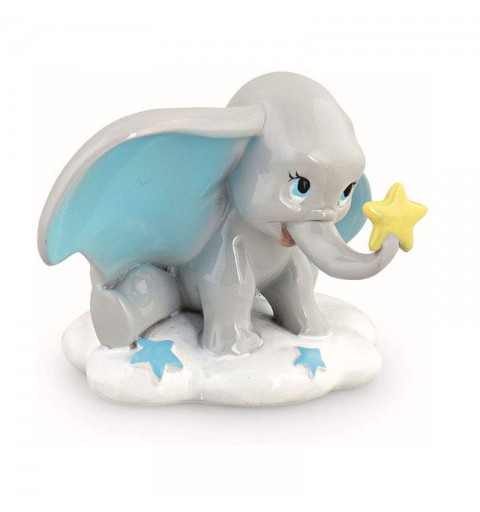 Elefantino Dumbo Azzurro in ceramica H 3,5 cm bomboniera 69552
