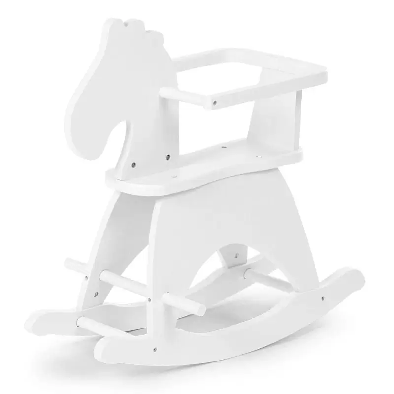 Cavallo a Dondolo + Tutore Bianco anti-caduta  63 x 37 x 60 cm CH-CWRHW