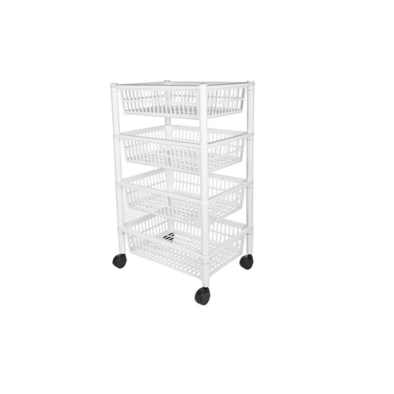 Carrello per frutta con ruote 4 cestino 54.5 x 29 x 39 cm 105576