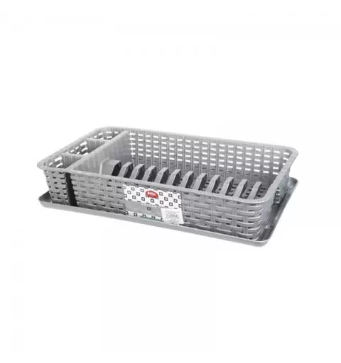 Scolapiatti piccolo grigio 45x27x9cm 101952