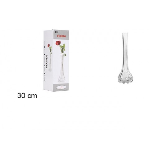 Vaso fiori vetro 30cm 3.5x3.5x30cm 037344