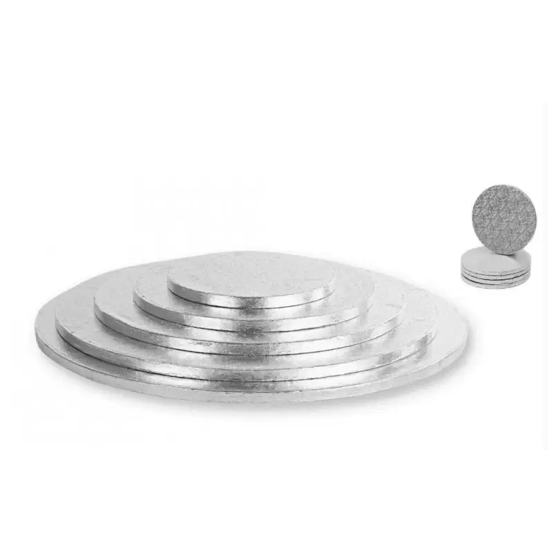 VASSOIO SOTTOTORTA CAKE BOARD TONDO ARGENTATO DIAMETRO 50