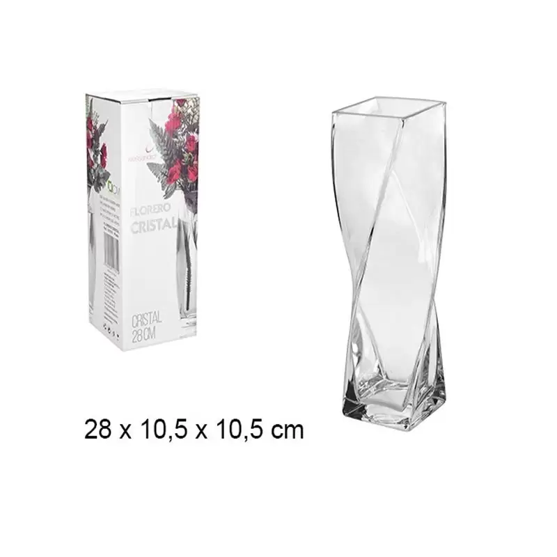 VASO DI VETRO PER FIORI 28 CM