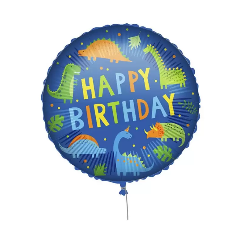 Pallone foil 18  45 cm Happy birthday dino 05052020