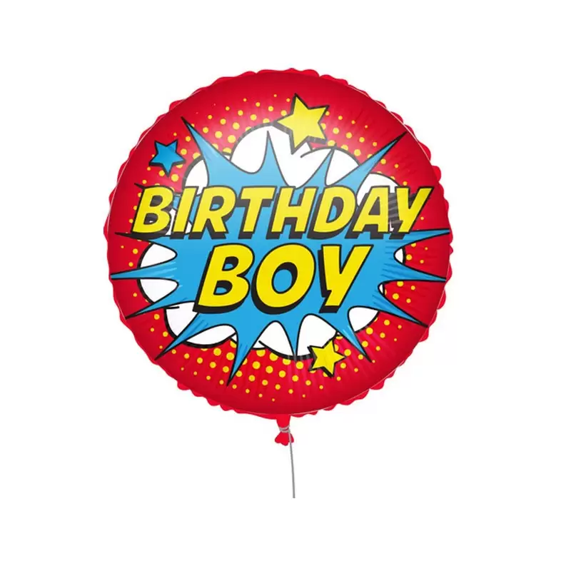Pallone foil 18  45 cm happy birthday superhero 0502020