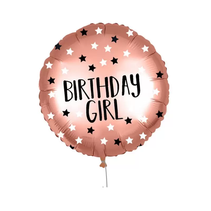 Pallone foil 18  45 cm rose gold birthday girl 15092020