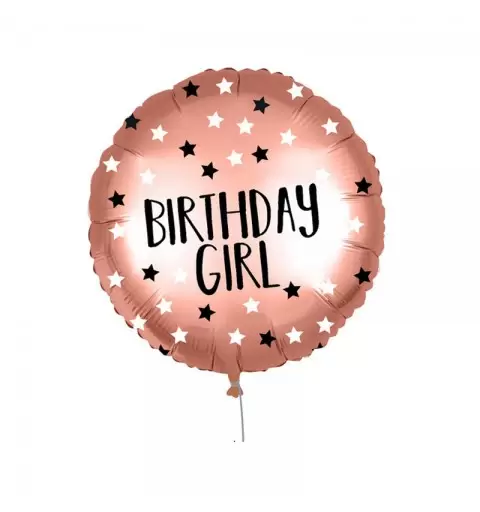 Pallone foil 18  45 cm rose gold birthday girl 15092020