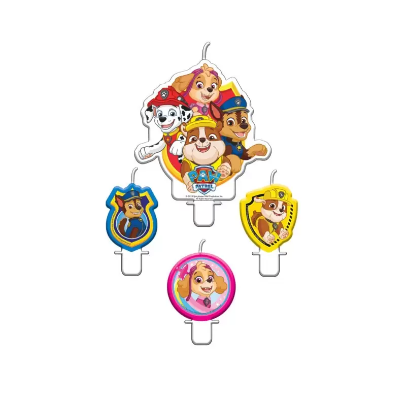 set 4 candeline per torte a tema Paw Patrol 2018 9903829