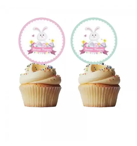 MINI CIALDE CONIGLIO PASQUALE MULTICOLOR - 24 PZ