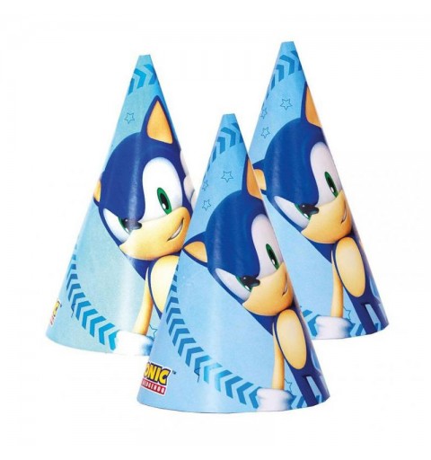 cappellini carta Sonic 6 pz