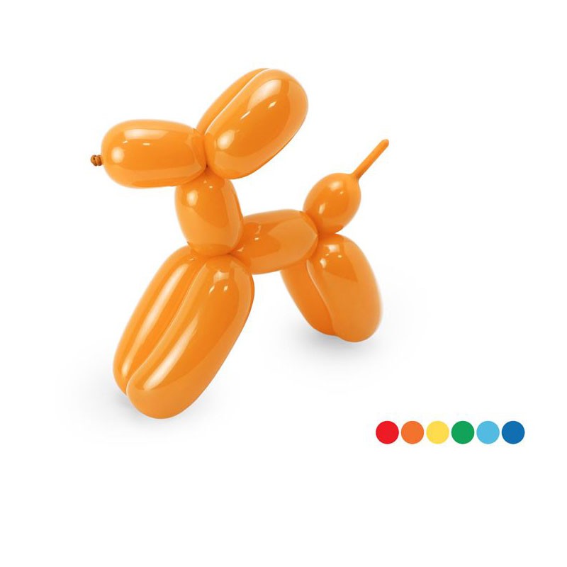 Palloncini modellabili 130 cm con pompa mix colori pastello toni arancio 30  pz