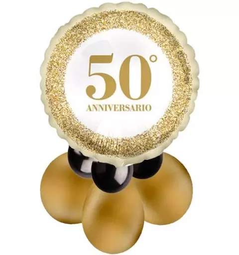 CENTROTAVOLA DI PALLONCINI 50 ANNI DI MATRIMONIO