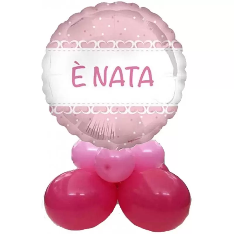 CENTROTAVOLA PALLONCINI É NATA STELLE ROSA