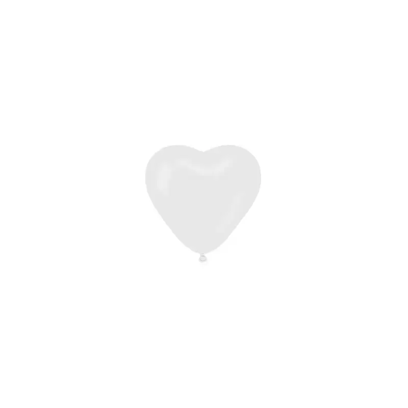 100 PALLONCINI CUORE BIANCHI PER CERIMONIA