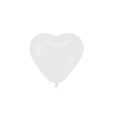 100 PALLONCINI CUORE BIANCHI PER CERIMONIA