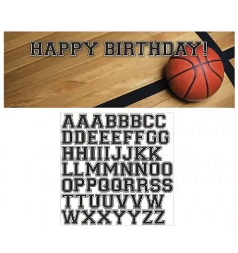 297964 GHIRLANDA FESTONE HAPPY BIRTHDAY POSTER BASKET