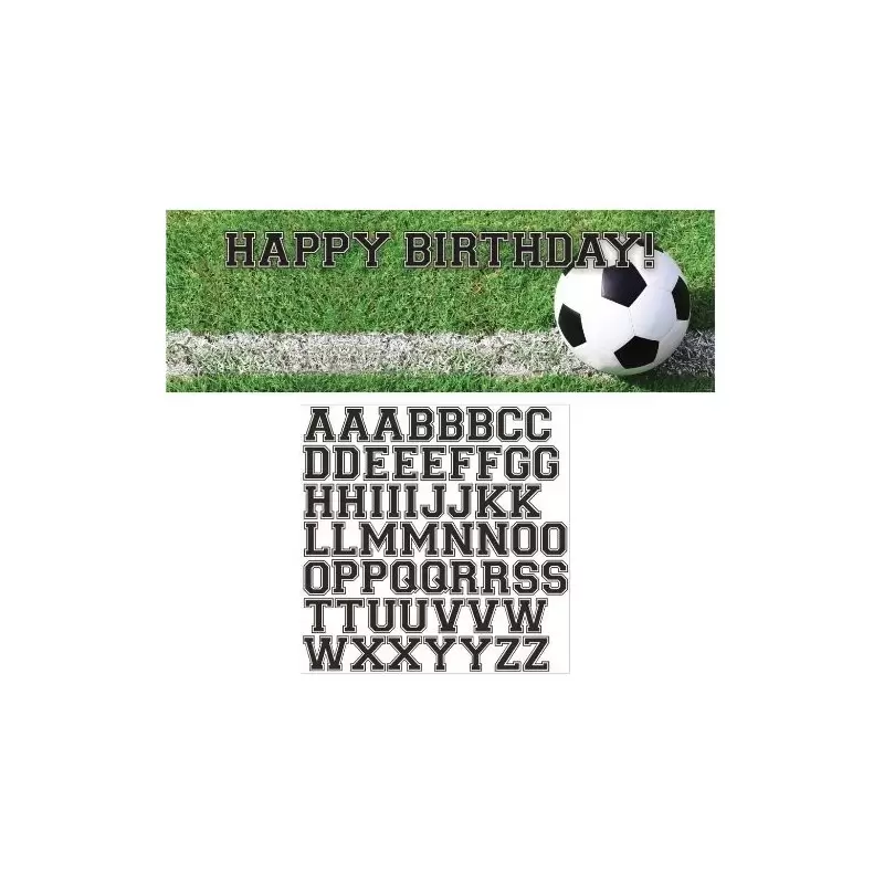 297966 FESTONE HAPPY BIRTHDAY COMPLEANNO POSTER CALCIO