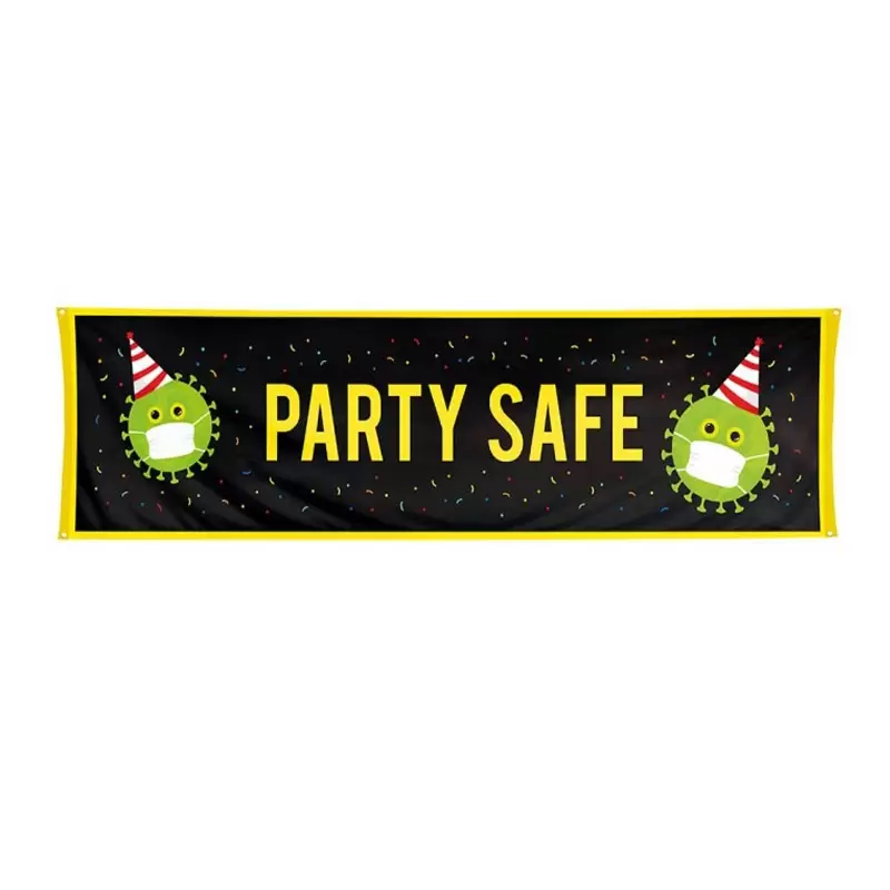 Festone poliestere 50 x 180 cm Virus Free Party 1 pz party safe 44621