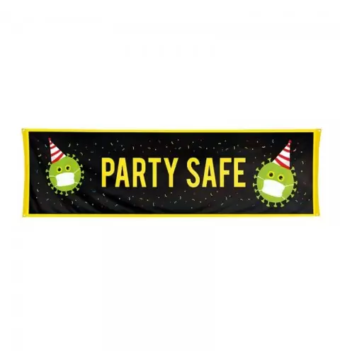 Festone poliestere 50 x 180 cm Virus Free Party 1 pz party safe 44621