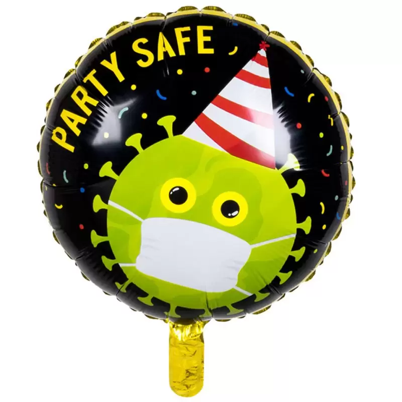 Pallone foil 45 cm Virus Free Party party safe 44626