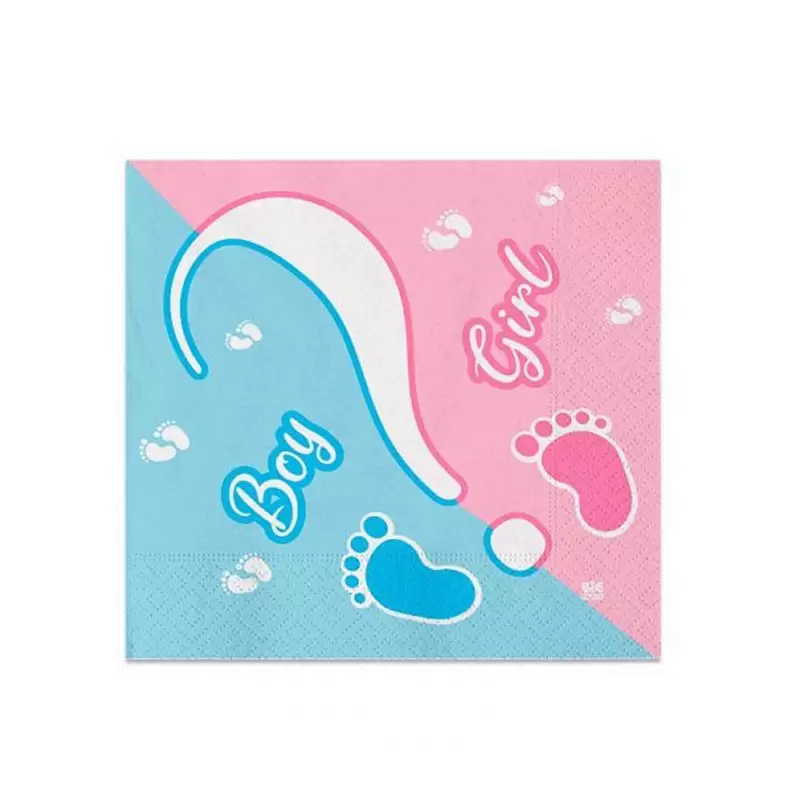 Tovaglioli Baby Girl or Boy? 74302 33 cm 20 pz.
